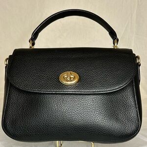 Black Coach Marlie Top Handle Satchel bag